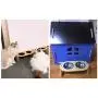 Elevated Double Cat Dog Bowls, Pet Food Water Bowl with 15°Tilted Raised, Pet Feeding Stainless Steel Bowl for Cats and Dogs- Include 2 Stainless Steel Bowls,Improve Digestion Elevated Double Cat Dog Bowls, Pet Food Water Bowl with 15°Tilted Raised, Pet Feeding Stainless Steel Bowl for Cats and Dogs- Include 2 Stainless Steel Bowls,Improve Digestion