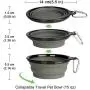 Dog Bowls Stainless Steel, Collapsible Dog Bowl with No Spill Non-Skid Silicone Mat Set, Three Feeder Food Water Bowl for Small Medium Large Dogs, Puppies, Cats and Pets, Pack of 3