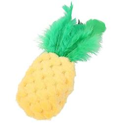 ocijf179 Pet Toy Cat Pineapple Shape Catnip Molar Toys Teeth Cleaning Bite Resistant Pet Supplies - Yellow