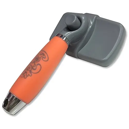 Professional Slicker Brush for Dogs and Cats by GoPets Self-Cleaning Grooming Comb For Dematting Detangling & Deshedding Professional Slicker Brush for Dogs and Cats by GoPets Self-Cleaning Grooming Comb For Dematting Detangling & Deshedding