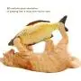 XINZAFEY Fish Cat Toy, Electric Moving Fish, Flopping Fish Cat Toy, Realistic Plush Rocking and Bouncing Fish, Lifelike Interactive Fish Toys, Catnip Toy, Fun Toy for Children Gold XINZAFEY Fish Cat Toy, Electric Moving Fish, Flopping Fish Cat Toy, Realistic Plush Rocking and Bouncing Fish, Lifelike Interactive Fish Toys, Catnip Toy, Fun Toy for Children Gold
