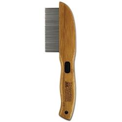 Alcott Bamboo Groom Rotating Pin Comb with 41 Rounded Pins for Pets