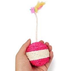 Mikey Store Pet Cat Kitten Toy Rolling Sisal Scratching Cat Toy Funny Kitten Play Dolls