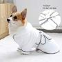DONGKER Dog Bathrobe, Dog Drying Towel Robe with Waist Belt, Easy Wear Robe for Puppy Small Medium Large Cats