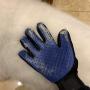 YS·AU Pet Hair Remover Glove Gentle Pet Grooming Glove Brush Efficient Deshedding Glove - Massage Mitt with Enhanced Five Finger Design Perfect for Dogs & Cats with Long & Short Fur - 1 Pack