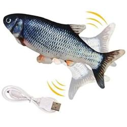 ILamourCar Simulation Fish Toy for Cats, Realistic Plush Simulation Electric Wagging Fish Cat Kicker Toy, Funny Interactive Pets Pillow Chew Bite Kick Supplies for Cat Kitty - Carp