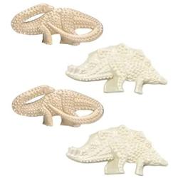 NB Durable Dental Dinosaur Textured Dog Chew Toy Stagosaurus Brontosaurus Set of 2 (Two - Packs)