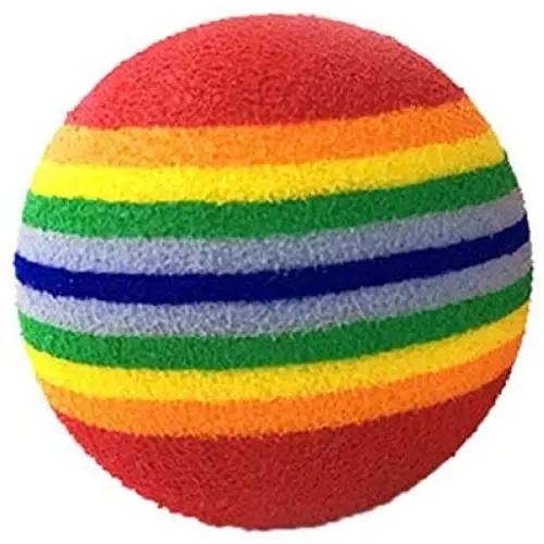 1/5/10 pcs Rainbow Ball Cat Toy Colorful Ball Interactive Pet Kitten Scratch Natural Foam Eva Ball Training Pet Supplies Product