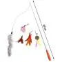 Earlyad Cat Toys, Funny Cat Stick Pet Toys, Three-Section Telescopic Stick with 5replacement Head Set Earlyad Cat Toys, Funny Cat Stick Pet Toys, Three-Section Telescopic Stick with 5replacement Head Set