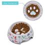 Food-Grade Melamine Pet Feeder Slow Feed Help Digestion Interactive Bloat Stop Dog Footprint Dog Bowl no More Than 50 pounds