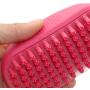 swelldom 2 Pack Dog Bath Brush & Dog Grooming Comb - Dog Deshedding Brush Gently Removes Loose Hair, Shampooing and Massaging Dogs, Cats for Short or Long Hair