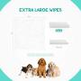 PETRIBE Large Pet Wipes for Dogs and Cats, 100 Moist and Thick Fresh Count, 100% Natural Puppy Wipes, Grooming Wipes for Paws, Body and Butt, 8 x 8 in
