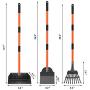 INTECAL Dog Pooper Scooper, Detachable Long Handle Poop Scooper with Metal Rake, Tray & Spade, Durable Easy Pick Up Pooper Scooper for Large Medium Small Dogs Pets, Great for Grass, Dirt, Gravel