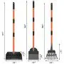 INTECAL Dog Pooper Scooper, Detachable Long Handle Poop Scooper with Metal Rake, Tray & Spade, Durable Easy Pick Up Pooper Scooper for Large Medium Small Dogs Pets, Great for Grass, Dirt, Gravel