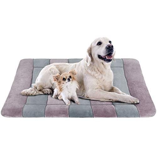 Dog Bed Large Crate Bed Mat 47'' Pet Beds Washable Anti-Slip Bottom Cat Beds Mattress Kennel Pad