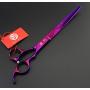 Purple Dragon 8.0 inch Professional Pet Grooming Scissors,Dog Straight Shear, Thinning/Blending Scissor & 2 PCS Curved Shear with Bag