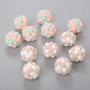 ocijf179 Cat Toy 6Pcs Pet Cat Kitten Rolling Scratching Pompom Ball Sound Maker Interactive Toy - Pink+Green