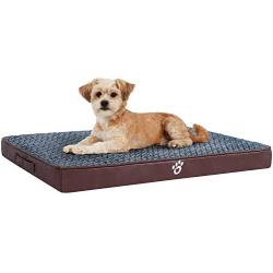 OQQ Orthopedic Dog Bed for Small/Medium/Large Dogs | Dog Beds with Washable Removable Covers | Pet Mat for Dog Crates | Durable PU Leather and Non-Slip Bottom Pet Bed