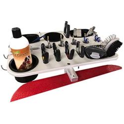 Resco Dog Grooming Table Tray with Tool Holder, 2 Cup Holder, Cell Phone Holder