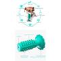 Molauna Dog Chew Toothbrush Dogs Squeaky Teeth Cleaning Cactus Toy Natural Rubber Dental Care Cleaning Stick for Medium Large Dog Pets