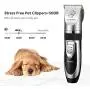 OMORC Dog Clippers, Low Noise Dogs Grooming Kit Rechargeable Cordless Dog Shaver Pet Clippers Professional Dog Hair Trimmer with 4 Comb Guides Scissors Nail Kits for Dogs Cats and Other Animals Silver