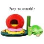 Cute Cat Tree, Pumpkin Condo, Soft and Spacious Flower Perch, Sisal Scratching Posts, Dangling Bee Toys, for Kitten Play and Sleep
