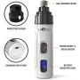 Razoo Dog Nail Grinder with Two Speed – Professional Electric Pet Nail Trimmer for Cats, Large, Medium & Small Dogs - Painless Paw Smoothing, Grooming, Trimming Tool – Rechargeable, Low Noise & Quiet