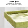 Large Cat Tower, Modern Cat Tree Condo, 2 Spacious House, Green Sofa Cloth Covered, Tall Perch with Raised Edge, Soft Cat Basket, Sisal Scratching Post
