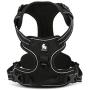 LOUXWOL Front Dog Harness No Pull Soft Padded Harness Vest with Handle and Two Leash Attachements for Large Medium Small Pet Dogs Adjustable Outdoor 3M Reflective Oxford Material