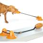 ocijf179 Pet Chew Toy Pet Anti Bite Teeth Cleaner Toothbrush Dog Puppy Double Suction Cups Chew Toy - Blue + Orange