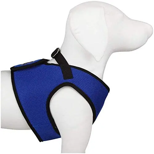 The Worthy Dog Step-in Sidekick Harness with Padded Mesh Velcro Adjustable, Outdoor, Easy Walk Vest Fits Small, Medium and Large Dogs-Royal Blue The Worthy Dog Step-in Sidekick Harness with Padded Mesh Velcro Adjustable, Outdoor, Easy Walk Vest Fits Small, Medium and Large Dogs-Royal Blue