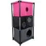 Pet Life Kitty-Square Obstacle Soft Folding Sturdy Play-Active Travel Collapsible Travel Pet Cat House Furniture