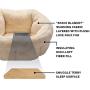 Furhaven Pet Dog Bed - Cooling Gel Memory Foam Faux Fleece and Chenille Soft Woven Traditional Sofa-Style Living Room Couch Pet Bed with Removable Cover for Dogs and Cats