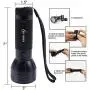 Flashlight BlackLight, 3-in-1 51 LED 365nM 380nM 395nM Blacklight Ultraviolet Flashlight for Pet Stains, Handheld Blacklight for Scorpion