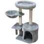 KIYUMI Cat Tree Cat Tower Sisal Scratching Posts Cat Condo Play House Hammock Jump Platform Cat Furniture Activity Center