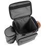 Hilike Premium Pet Travel Bag for Dog & Cat-Week Away Tote Organizer Bag for Dogs Travel-Includes 1 Dog Tote Bag,1 Dog Food Carrier Bag, 2 Silicone Collapsible Bowls,1 Blanket,1 Frisbee(Grey)