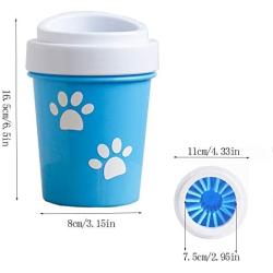 ZPFDM Dog Paw Washer, Portable Silicone Dog Paw Cleaner Pet Paw Cleaner, Quick Grooming Brush Cup Wash Muddy Paws Cup, for Dogs Large and Medium