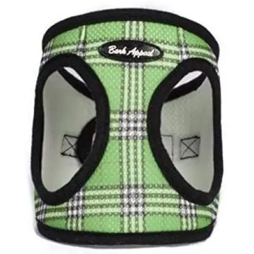 Bark Appeal Mesh Step in Harness, Medium, Green Plaid Bark Appeal Mesh Step in Harness, Medium, Green Plaid