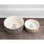 Park Life Designs Small Pet Bowl, Alto Pattern, 5-1/4 inch Heavyweight Ceramic Dish Stays Put, Microwave and Dishwasher Safe