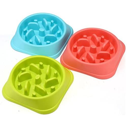 GrandEZ-Slow Feeder Dog Bowl - Fan Shape Reduces Speed of Eating with Great Health Benefits for Small, Medium and Large Dogs