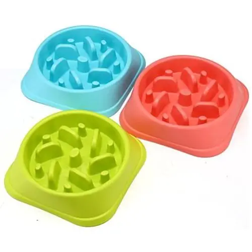 GrandEZ-Slow Feeder Dog Bowl - Fan Shape Reduces Speed of Eating with Great Health Benefits for Small, Medium and Large Dogs