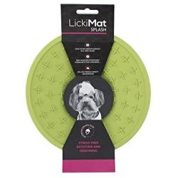 Lickimat Splash, Dog Slow Feeder Bowls for Boredom & Anxiety Reduction, Sticks to Smooth Surface; Perfect for Food, Treats, Yogurt, or Peanut Butter. Fun Alternative to a Slow Feed Dog Bowl!