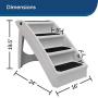 PetSafe CozyUp Folding Pet Steps, Foldable Steps for Dogs and Cats, Best for Small to Large Pets