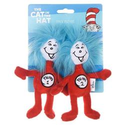 Dr. Seuss The Cat in The Hat 3 Piece Cat Toys with Catnip Inside| Cat Feather Toys from Dr. Seuss Collection | Feather Cat Toys with Characters from Cat in The Hat Including The Cat and Thing 1,