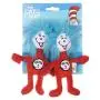 Dr. Seuss The Cat in The Hat 3 Piece Cat Toys with Catnip Inside| Cat Feather Toys from Dr. Seuss Collection | Feather Cat Toys with Characters from Cat in The Hat Including The Cat and Thing 1,