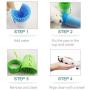 None branded 2 in 1 Dog Paw Washing Cup, Portable Dog Foot Pet Paw Washer/Cleaner with Top Brush and Inside Bristles for Muddy Paws