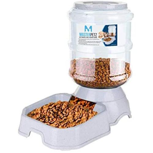 Comfecto Automatic Dog Food Dispenser, Dog Feeder Station for Dogs Cats Pet Puppy Kitten Small Medium Pet Under 30 Lbs, 6 lbs Capacity Gravity Feeder, Dog Recipe eBook Included