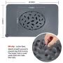 Silicone Slow Feeder Bowls Mats for Pet - Dog Bowl Mats to Slow Down Eating Cat Food Puzzle Feeder Insert (Gray)