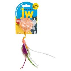 Petmate JW Cataction Lattice Ball with Tail Toy, Multicolor