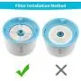 Tiumiso EZMioo Cat Water Fountain Filters, Pet Fountain Filter Triple Filtration System Replacement Filter, Concentrated Carbon Technology Filters for Automatic Flower Water Dispenser(4 Pack, 4 Pack)